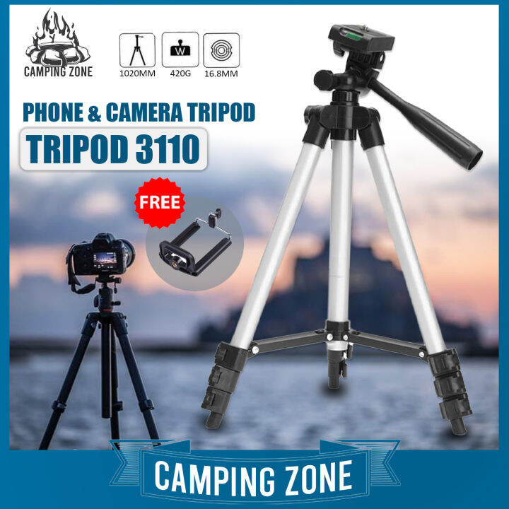 Portable Tripod Lightweight Aluminum Extendable Phone Stand Camera
