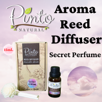 มาใหม่ PINTONATURAL ก้านไม้หอมปรับอากาศ กลิ่นซีเคร็ทเพอร์ฟูม15ml. Mini Size Aroma Reed Diffuser Secret Perfume หอมฟุ้งเหมือนขวดใหญ่ในราคาประหยัด New Arrival