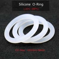 White Silicone Ring Gasket CS1.5mm OD5 ~ 40mm Silicon O Ring Gasket Food Grade Rubber Sealing Ring VMQ Assortment Tools Insulated Waterproof