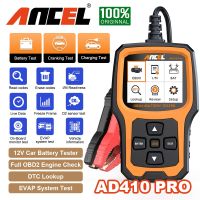 ANCEL AD410 PRO 6V/12V Car Battery Tester OBD2 Code Reader Engine Scan Tool Battery Analyzer OBDII Scanner