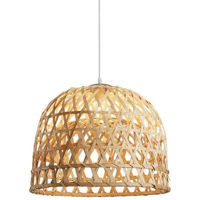 Woven Bamboo Pendant Light,Simple Hand Weaved Pendant Light, Hanging Lamp Rattan Chandelier Pendant Ligh for Dining Room