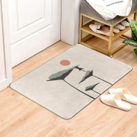 Vintage Style Hallway Entrance Doormat Flower Printed Anti Slip Bathroom Car Absorbent Kitchen Rug Home Decorative Floor Mat