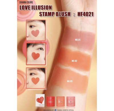 Sivanna LOVE ILLUSION STAMP BLUSH : HF4021**ของแท้ พร้อมส่ง