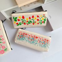 【CC】┇■♞  Canvas Pencilcase Student Holder Supplies School Stationery