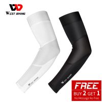 [Rear Waves] WEST BIKING แขนขี่จักรยาน Sleevesilk Sun UV Protection Cooling Arm Cover Outdoor FitnessFishing Basketball Sleeves