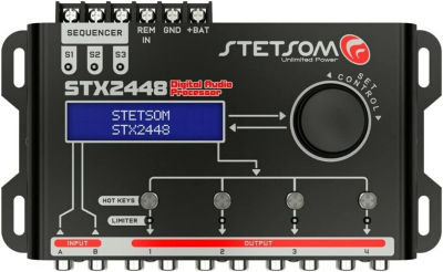 Stetsom STX 2448 DSP Crossover & Equalizer 4 Channel Full Digital Signal Processor (Sequencer)