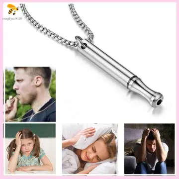 Anxiety Relief Breathing Necklace Meditation Stress Relief Mindfulness  Breathing Exercise Device Stress Relief Gifts for Women and Men Mindfulness  for Kids Relaxation Whistle