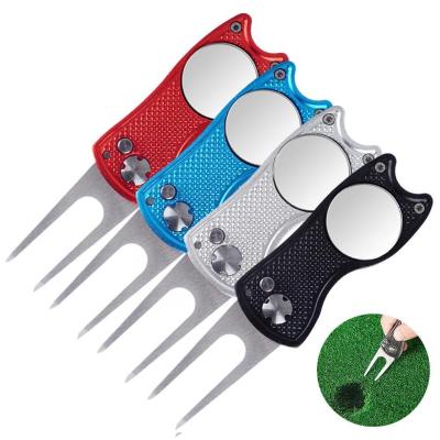 Foldable Training Accessory Ball Golf Golf Pitch Fork Putting Golfer Ball Marker