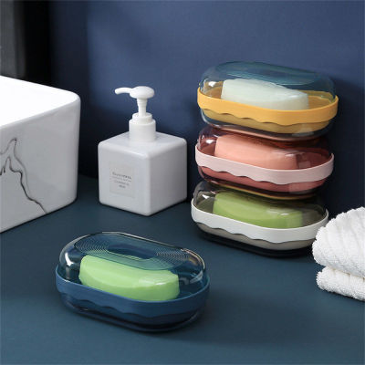 Laundry Soap Holder Soap Box With Cover Portable Soap Dish Plastic Soap Box Creative Soap Holder