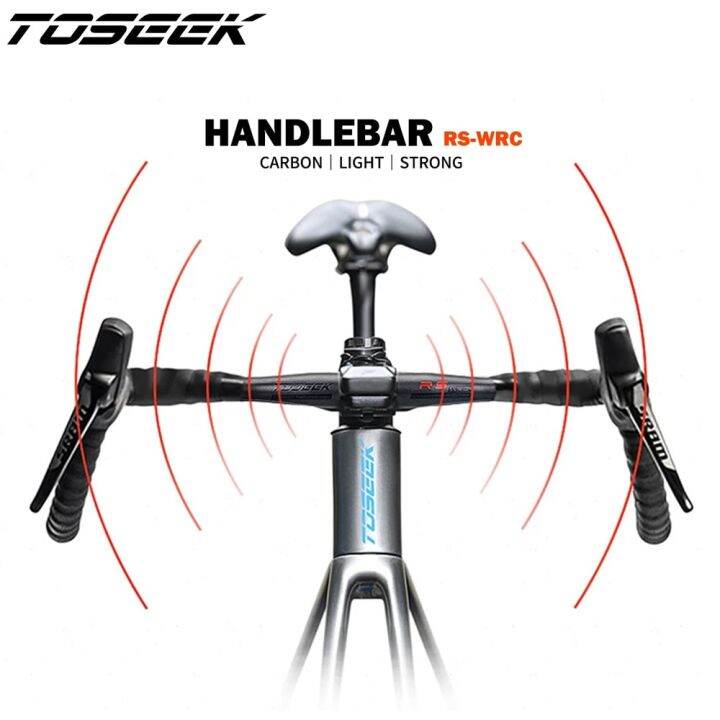 TOSEEK New Gravel Bike Handlebar Full Carbon Exotropism Handle Bar 31