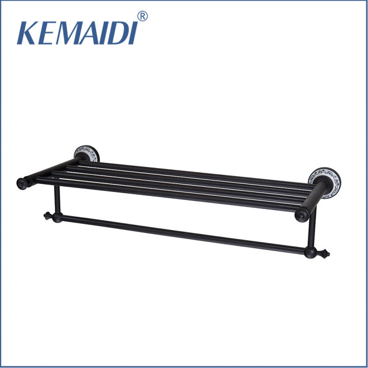 kemaidi-สีดำชั้นวางของในห้องน้ำ-oil-rubbed-bronze-ฝักบัวติดผนังห้องอาบน้ำ-shelve-อุปกรณ์ห้องน้ำ