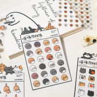 2sheets Kawaii Cat Camera Museum Decorative Sticker Scrapbooking Label Diary Stationery Album Phone Cute cat paw Journal Planner Stickers  Labels
