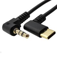 USB C type c 3.1 to 3.5mm 90 Degree Double elbow Right Angled Audio Aux Jack type c to 3.5mm Cable 0.3m