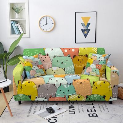 {cloth artist} CartoonKittenPattern Print Fashion Sofa CoverTable Decorations Home Accessories And Tool Sofa Cover