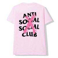 Assc เสื้อยืดแขนสั้นลําลอง พิมพ์ลายตัวอักษร Anti Social Club 19FW สําหรับคู่รัก