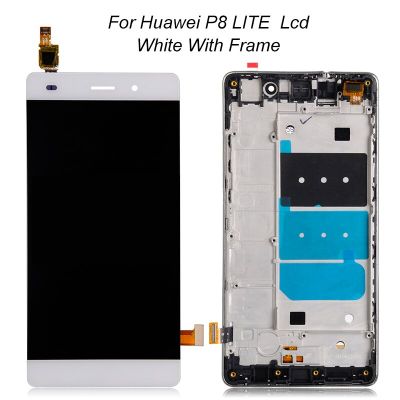 หน้าจอ P8ไลท์ขนาด5.0นิ้วสำหรับ Huawei P8 LITE 2015แอลซีดีหน้าจอสัมผัสประกอบ Y6กระจกกันรอยดิจิตอลพร้อมกรอบ