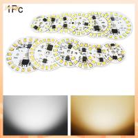 JIANGF 1Pc กลม 15W 12W 9W 7W 6W 5W 3W ไดร์เวอร์สมาร์ทไอซี หลอดไฟ ถั่ว 2835 SMD จานไฟ ชิป LED