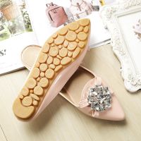 CODxdrrf5157 Womens Flat Shoes Patent Leather Rhinestone Flat Bottom Sandals Size 34-43 New Korean Version Wild Soft-soled Plus Size Womens shoes