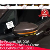 2x LED Dynamic Turn Signal Light Mirror Indicator Blinker Lamp for Peugeot 208 2008 12’-22 Citroen C3 MK3 C4 Cactus Opel Corsa FSignal Light Assemblie