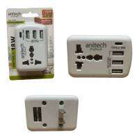 anitech รุ่น H108UC ปลั๊กไฟมาตรฐาน มอก.1 ช่องเสียบ 3USB 1TYPE-C 18W