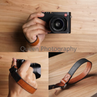 สายรัดข้อมือกล้อง Double Color DOUBLE SIDE handmade หนังแท้อุปกรณ์เสริมสำหรับกล้องสายคล้องคอกล้อง DSLR VINTAGE