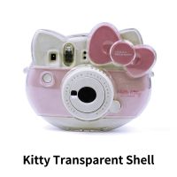 สำหรับ Fujifilm Instax Mini Kitty PU เคสหนังมาร์ทโฟนเคสกันกระแทกฝาพับทันทีพร้อมสายคล้องไหล่สำหรับ Hello Kitty