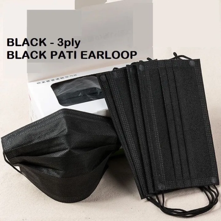 Cheap Black Mask 3ply (50pcs) Lazada PH