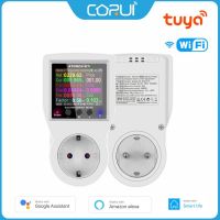 【LZ】❈☞♀  Corui tuya wifi tomada inteligente 220v ac digital wattmeter plugue consumo de energia elétrica para a vida inteligente alexa google casa