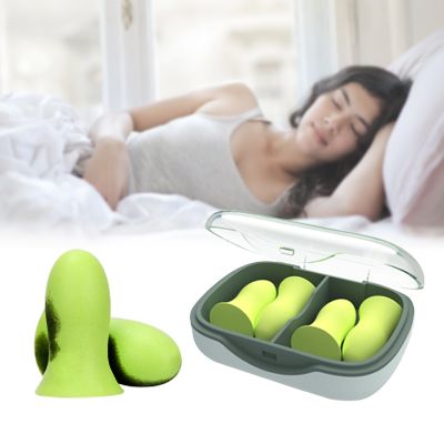 【CW】■  Slow Rebound Sponge Earplugs  Soft Ear Plug Small Canals Plugs Sleeping Noise Reduction for