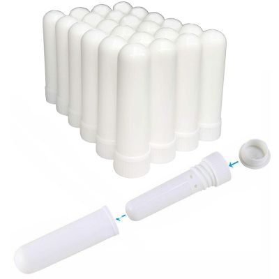 【YF】✁✱  10Pcs Plastic Nasal Inhaler Tubes Sticks Blank Wicks Refillable Dropper Containers Aromatherapy Perfume