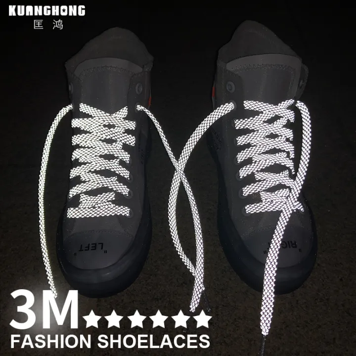 3m reflective shoelaces aj1 foam af1 Air Force One sports basketball