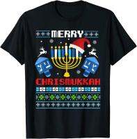 2023 NewHanukkah ชาวยิว Merry Christmas Chrisukkah เสื้อกันหนาวน่าเกลียดเสื้อยืด Hoodie Sweatshirt - 49702