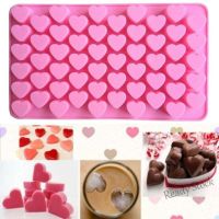 【Ready Stock】 ❐◎❈ C14 55 Heart Silicone Mini Cake Mould Chocolate Cookie Baking Mold Jelly Baking Tray
