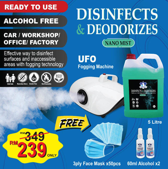 UFO Fogging Machine Nano Mist 5L Disinfectant Bundle Promo [LAB TESTED