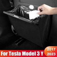 For Tesla Model 3 Y 2021 2022 2023 2024 Vehicle Garbage Cans Car Garbage Trash Bag Seat Back Hanging Storage Pocket Accessories