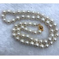 Charming White Colors 8mm Sea South Shell Pearl Necklace 18-25 Inch
