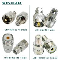 1PCS 4 Type UHF Male/Female to F PL259 Plug Female Jack RF Coaxial Adapter Coax Connector Converter Straight Type Connectors