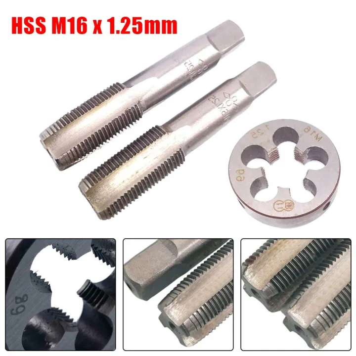 Taper Tap Die Home M16 X 1.25Mm Parts Thread Right Hand 1 Set Die