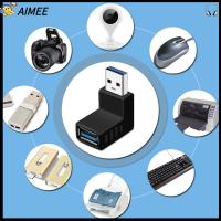 AIMEE แล็ปท็อป/พีซี ความเร็วสูง ตัวเชื่อมต่อ ขวา+ซ้าย ปลั๊กอะแดปเตอร์ USB 3.0 พิมพ์ A ชายกับหญิง