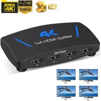 HDMI Splitter 4K 1X4 HDMI Distributor Splitter 1 in 2 keluar HDMI Amplifier Video Splitter 4K 30Hz HDCP 1.4 untuk PS4 Xbox HDTV