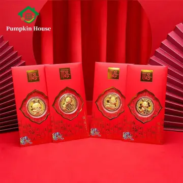 24pcs New Year Red Envelope Chinese New Year Red Packet Traditional Chinese  Luck Money Pocket Hong Bao Spring Festival Gift