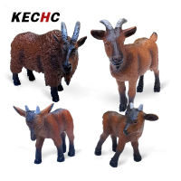 KECHc ฟิกเกอร์ท่าทางสัตว์จำลองฟาร์มสัตว์ปีกของเล่นเพื่อการศึกษาโมเดลแกะสลักแพะสำหรับของขวัญเด็กชายหญิง