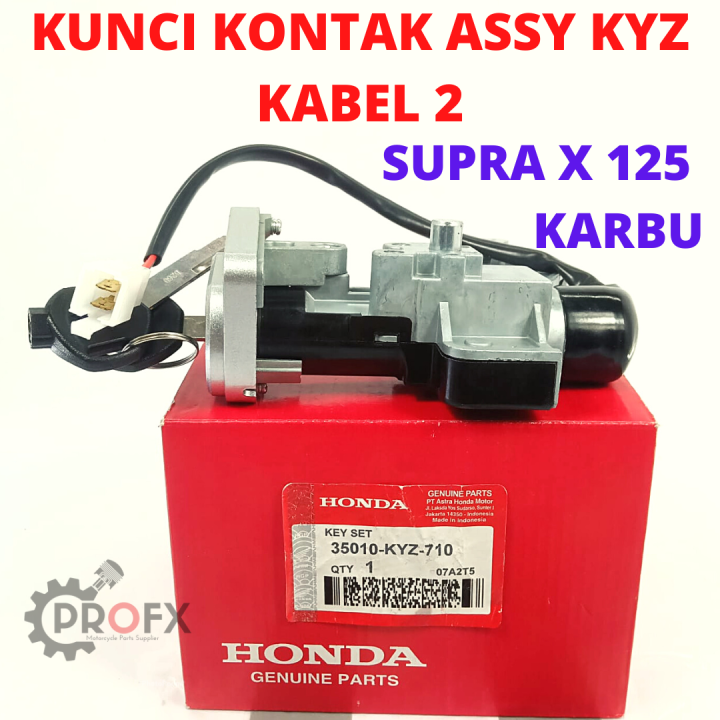 KUNCI KONTAK SET MOTOR SUPRA X 125 KARBU HELM IN HONDA KYZ KABEL 2 KUALITAS ORIGINAL ORI