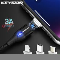 [3C electronic digital] KEYSION 3A ยูเอสบีแม่เหล็กสายสำหรับ iPhone ไมโคร USB ประเภท C สายชาร์จเร็วแม่เหล็กที่ชาร์จไฟไมโครยูเอสบีไมโคร USB สายเคเบิ้ลสำหรับ Samsung Xiaomi