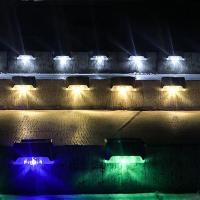 4PCS Solar LED Light Outdoor Garden Stair Wall Garden Lights Waterproof Pathway Yard Patio Steps Lamps Solar Night Light