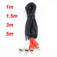 【 Cw】dual RCA MALE TO 2 RCA MALE CABLE สายสัญญาณเสียงสเตอริโอ AV สำหรับ DVD CD Sound Amplifier