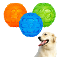 Pet Dog Puppy Sounding Toy Squeaky Tooth Cleaning Ball Playing Pet Teeth Chew Rubber Toy Float Funny Pet Dental Care Accessories Toys