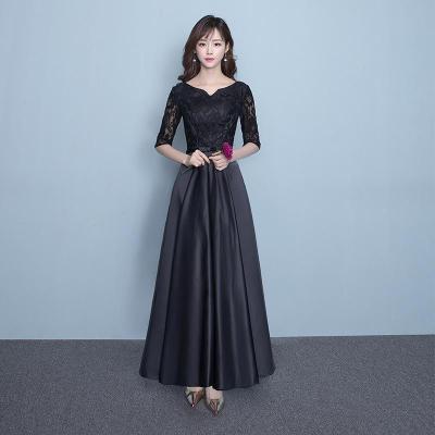 2022 New Banquet Elegant Long Fashion Host Slim Evening Dress Women