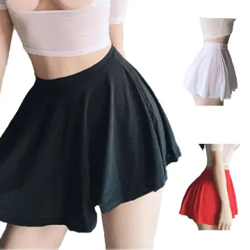 Women Ladies Sexy Mini Skirt Waist A-line Skater Pleated Short