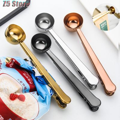 Coffee Spoon With Long Handle And Clip For Kitchen Supply Milk Powder Liquid Seasoning Good Sealing Measuring Spoons Coffeeware